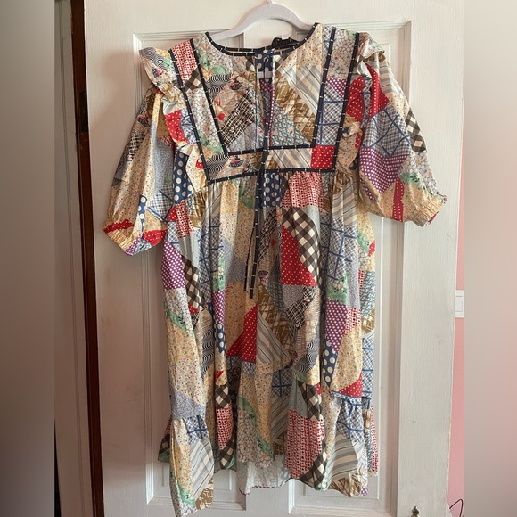 Hunter Bell NYC Patchwork Quilt Dress Britton PRICE FIRM - Picture 2 of 4